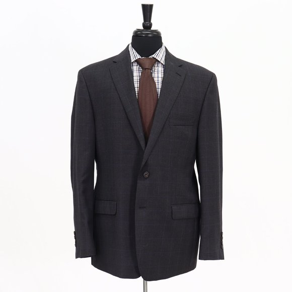 Ralph Lauren 44R Gray Check 2-Button Sport Coat Blazer Jacket B391 - Picture 1 of 11